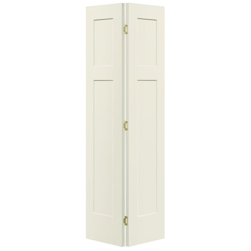 JELDWEN Molded Craftsman Manufactured Wood Primed Bifold Interior Door